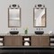 Designers Fountain Midnight La 24.75in 3-Light Matte Black Modern Indoor Wall Sconce with Clear Glass Shades D222M-3B-MB - alternate 2